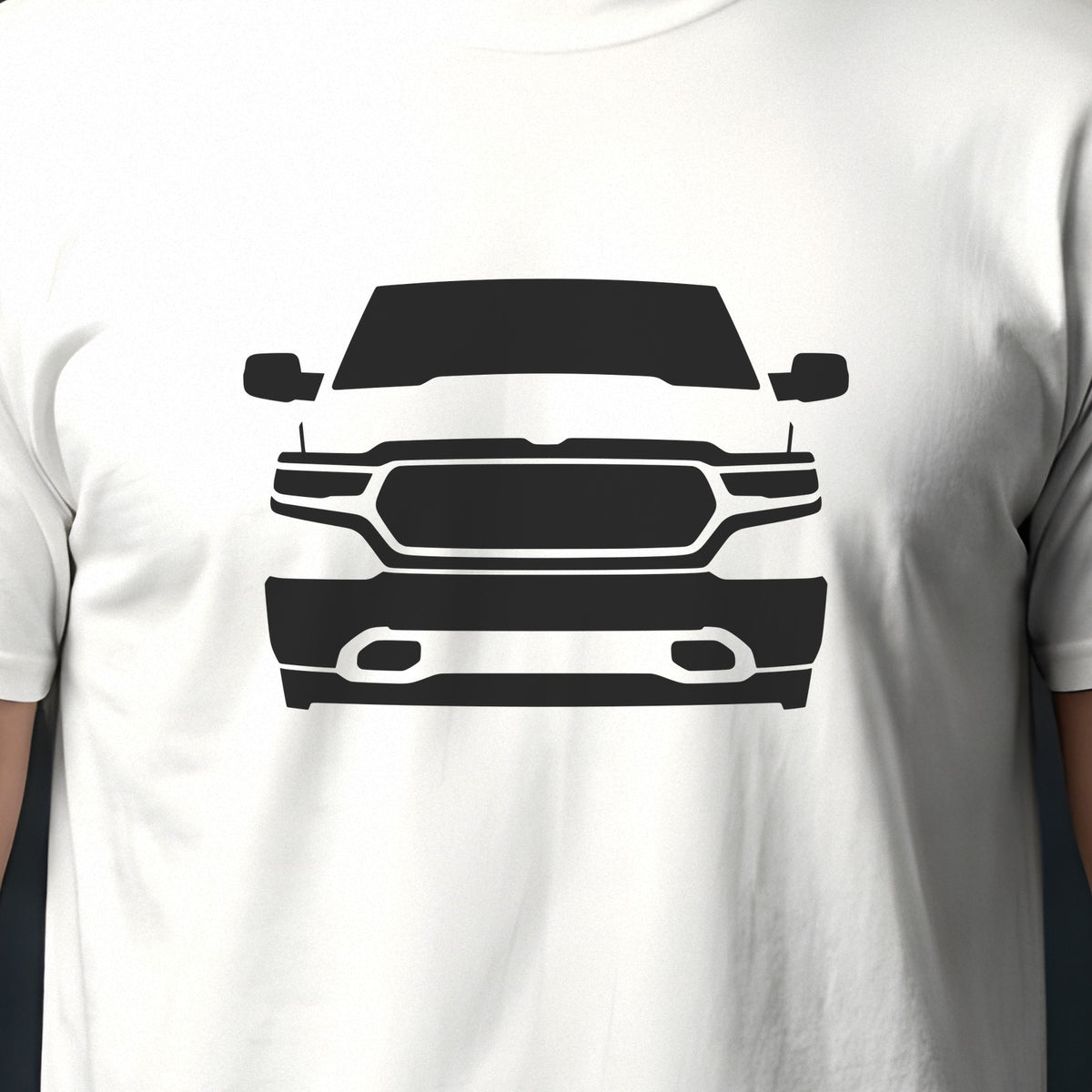Ram 1500 2025-2026 front view silhouette print close-up