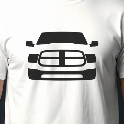 Ram 1500 2009-2012 front view silhouette print close-up