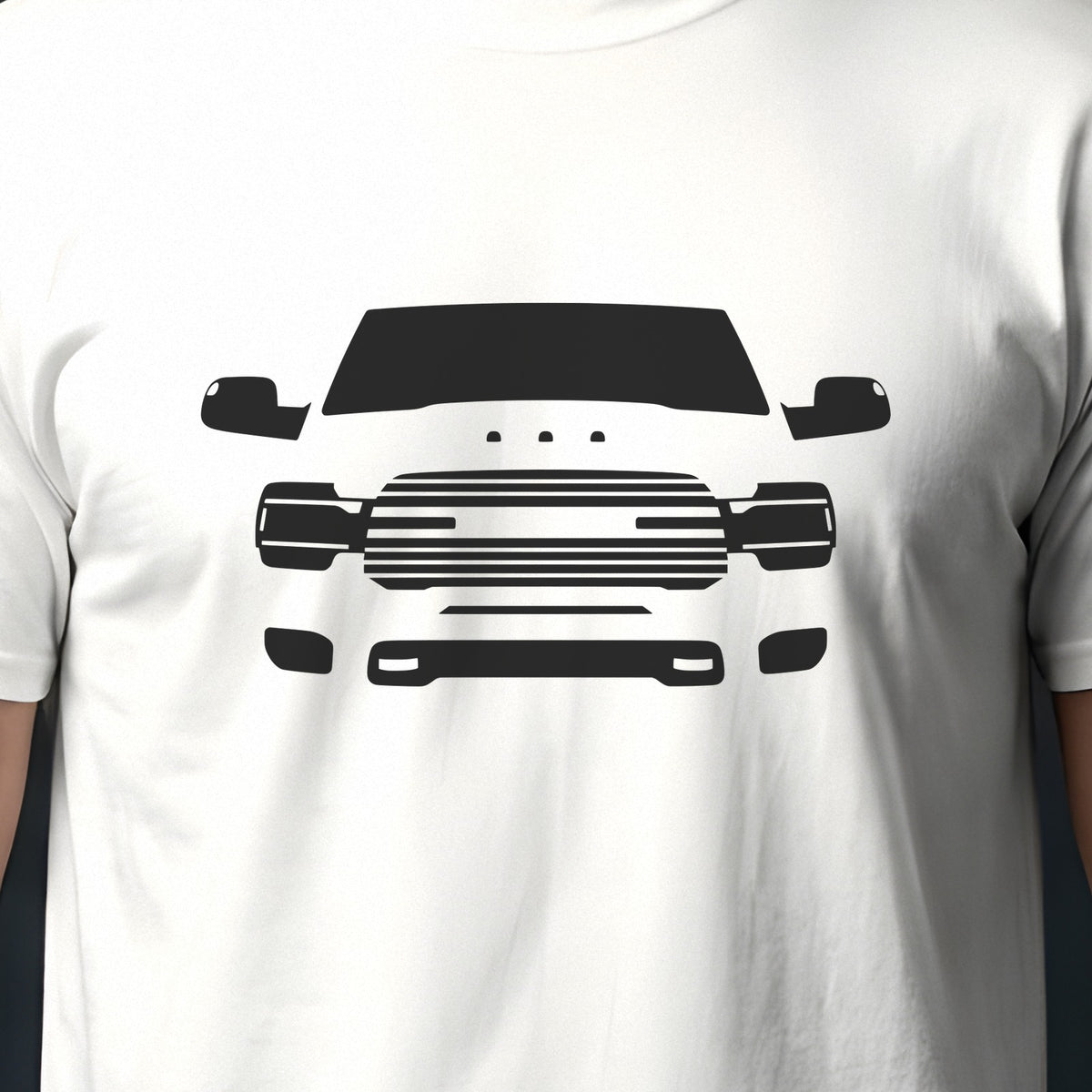 Ram 2500 HD 2019-2026 front view silhouette print close-up