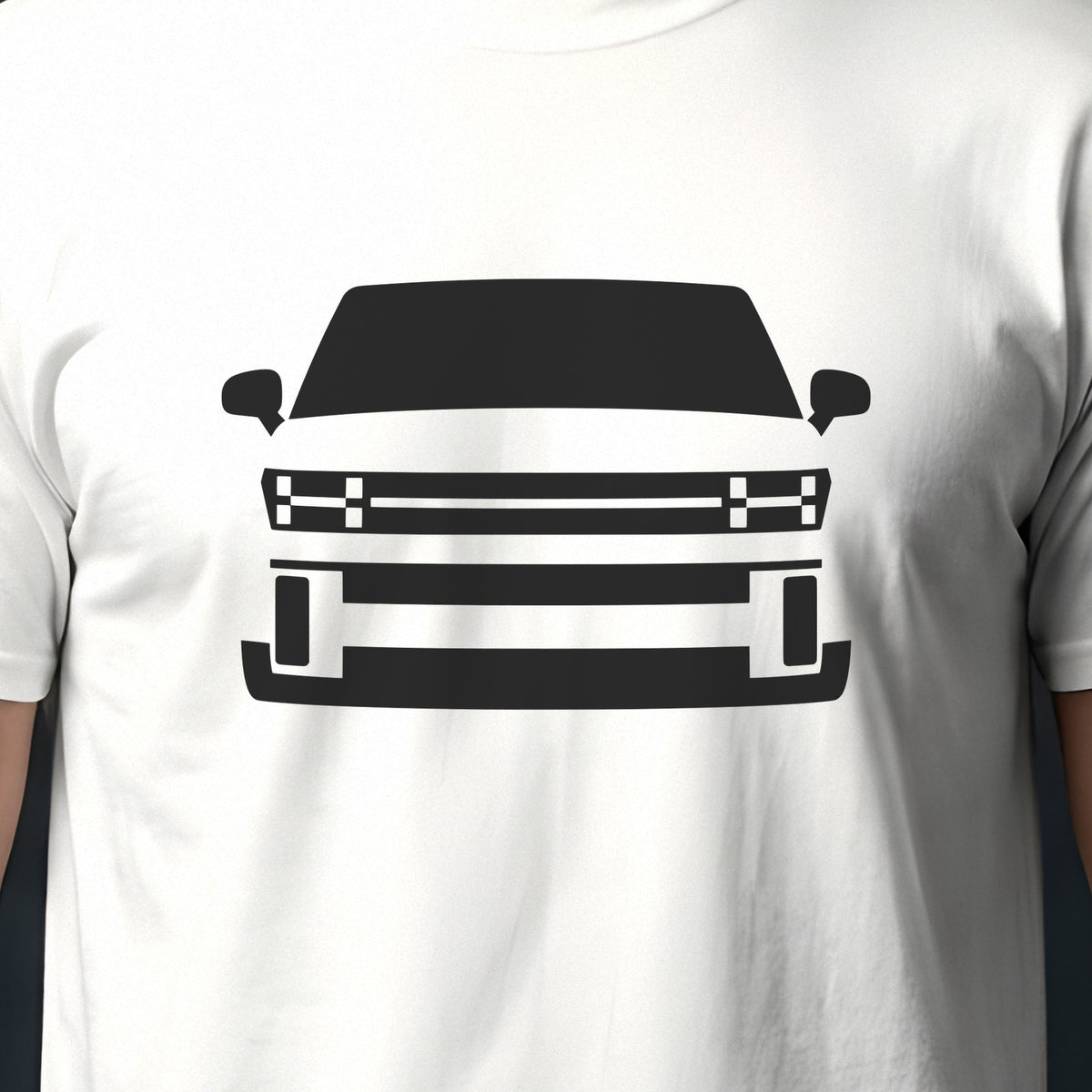 Hyundai Santa Fe 2024-2026 front view silhouette print close-up