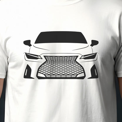 Lexus IS 350 2021-2026 front view silhouette print close-up