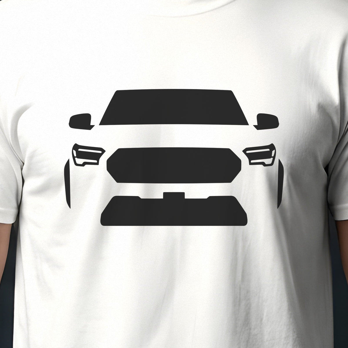 Toyota Tacoma 2024-2026 front view silhouette print close-up