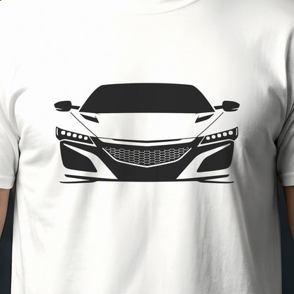 Honda NSX 2017-2022 front view silhouette print close-up