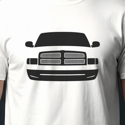 Ram 1500 1994-2001 front view silhouette print close-up
