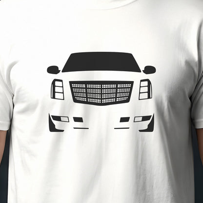 Cadillac Escalade 2007-2014 front view silhouette print close-up