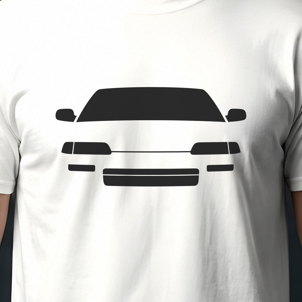 Honda CRX 1988-1991 front view silhouette print close-up