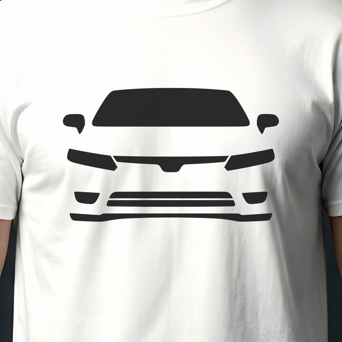 Honda Civic 2006-2011 front view silhouette print close-up