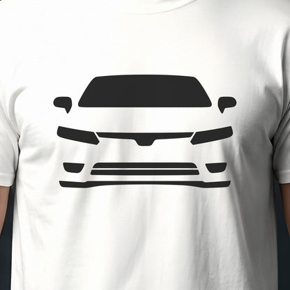 Honda Civic 2006-2011 front view silhouette print close-up