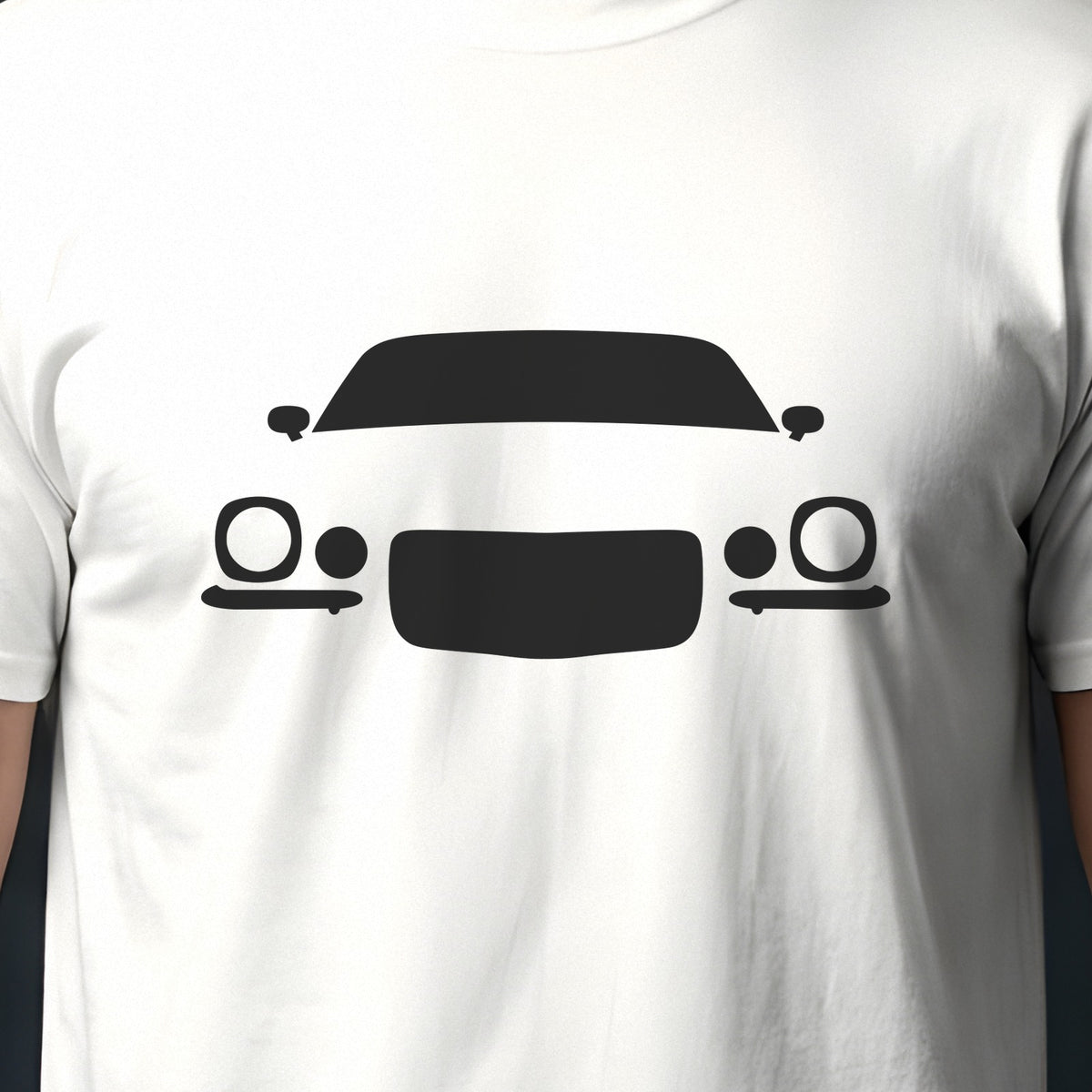 Chevrolet Camaro 1970-1981 front view silhouette print close-up