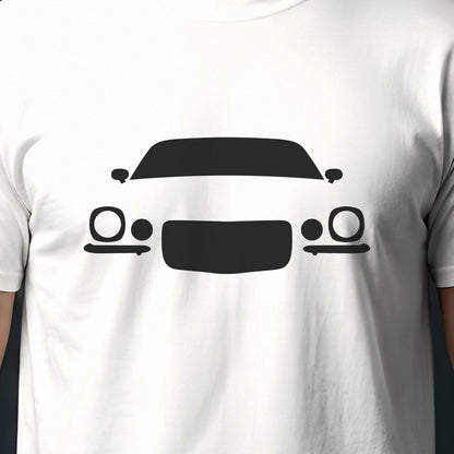 Chevrolet Camaro 1970-1981 front view silhouette print close-up