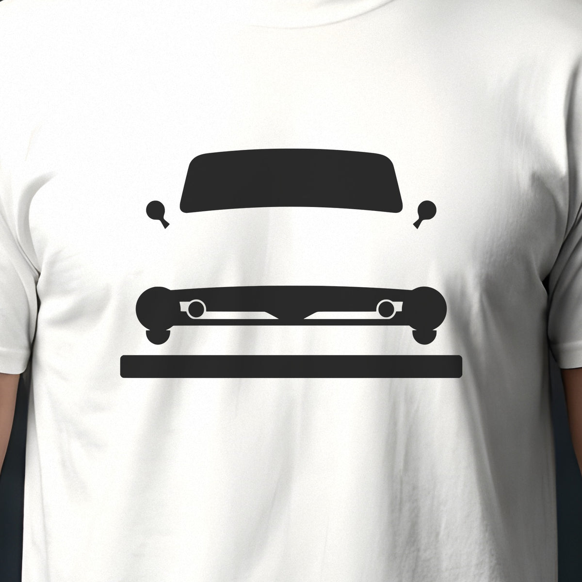 Ford F-100 1953-1956 front view silhouette print close-up