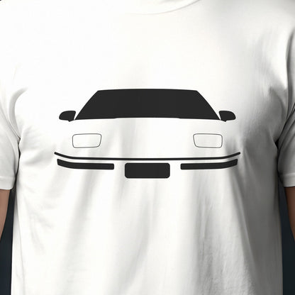 Chevrolet Corvette 1984-1996 front view silhouette print close-up