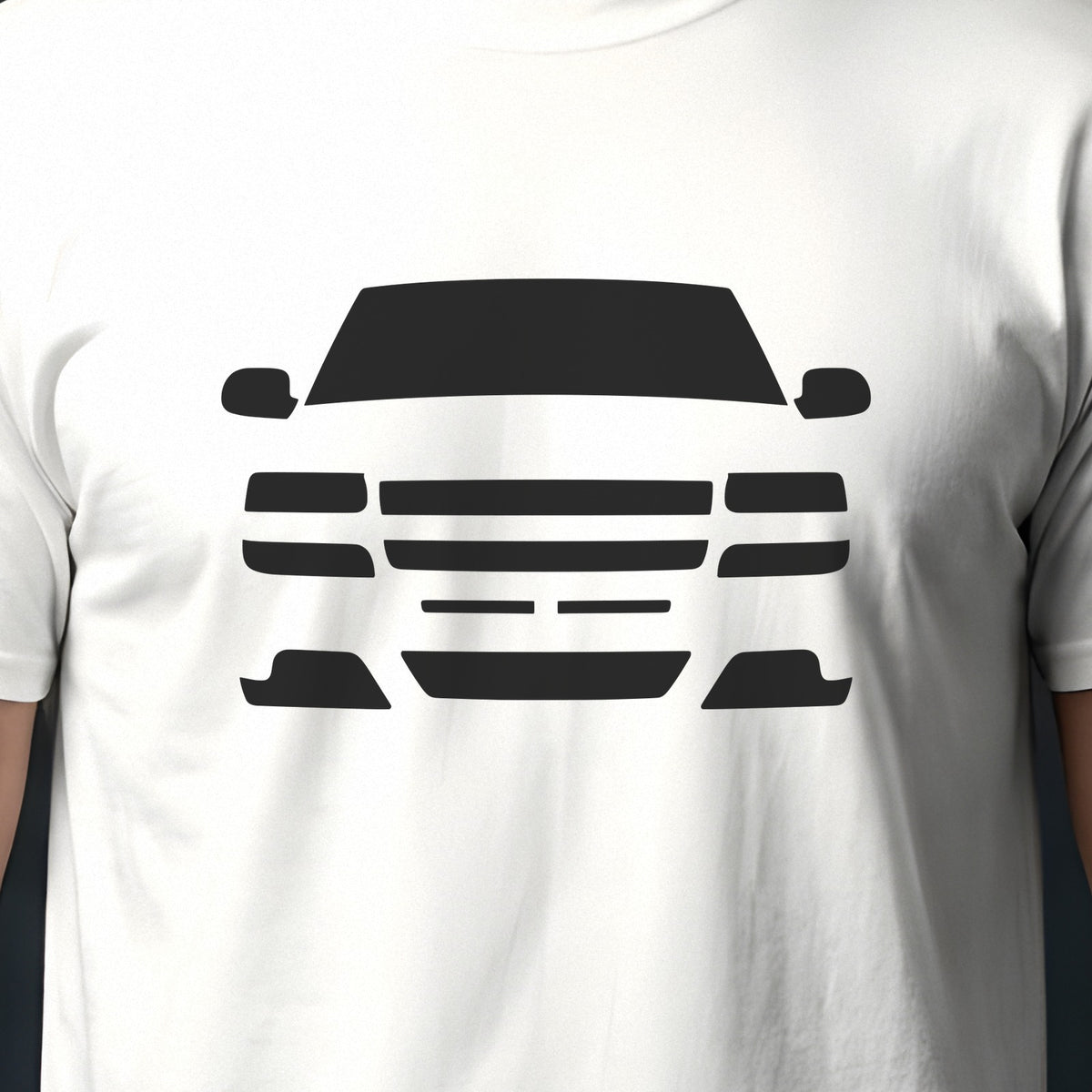 Chevrolet Suburban 2000-2006 front view silhouette print close-up