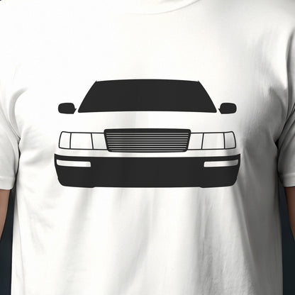 Lexus LS 400 1990-1994 front view silhouette print close-up