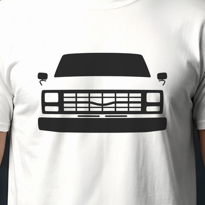 Ford F-150 1980-1986 front view silhouette print close-up