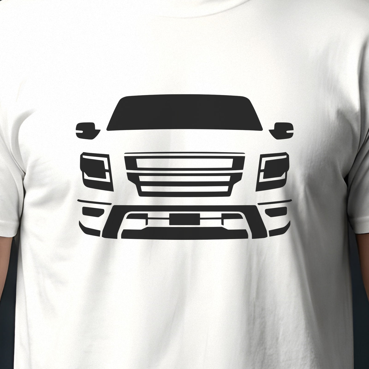 Nissan Titan 2016-2024 front view silhouette print close-up