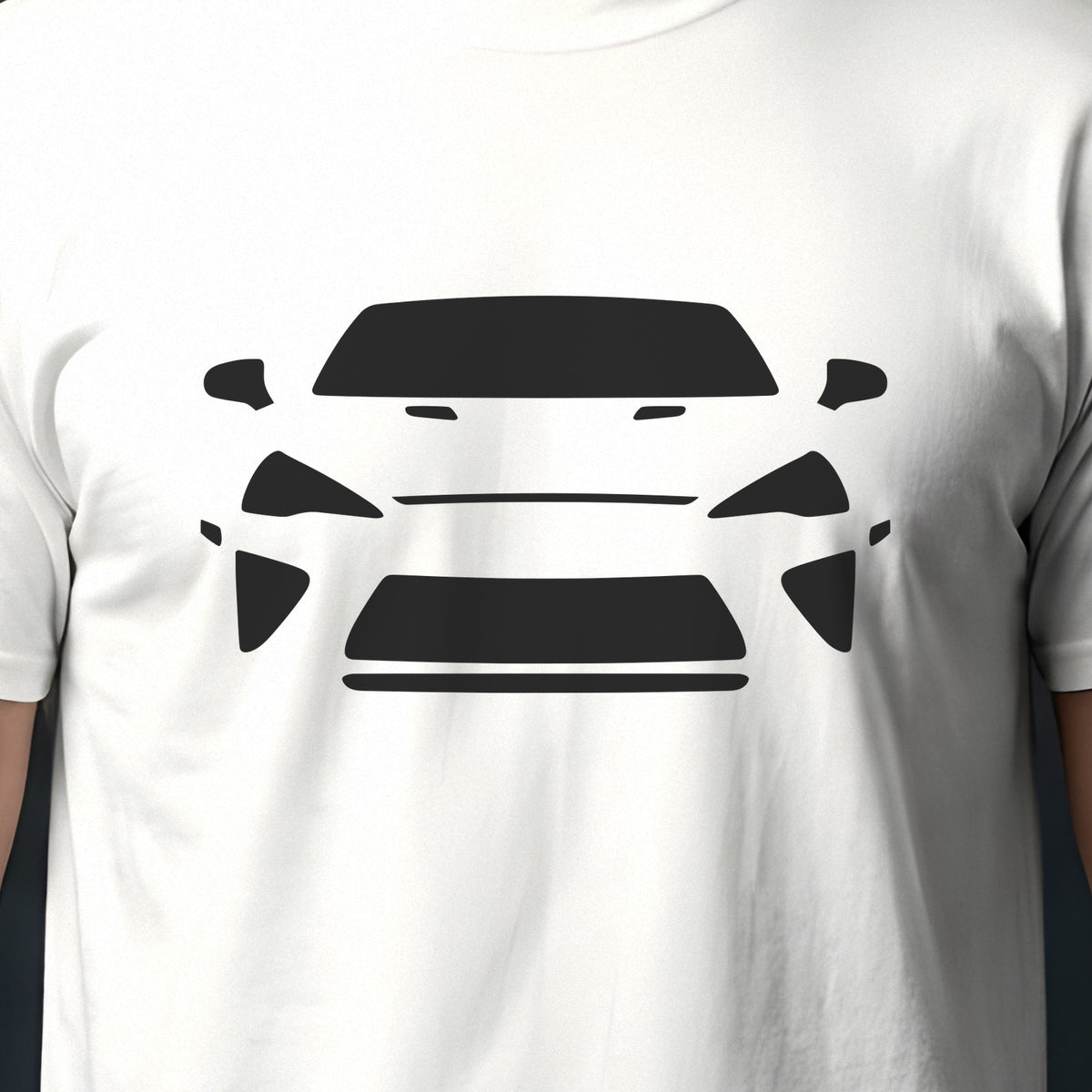 Lexus LFA 2011-2012 front view silhouette print close-up