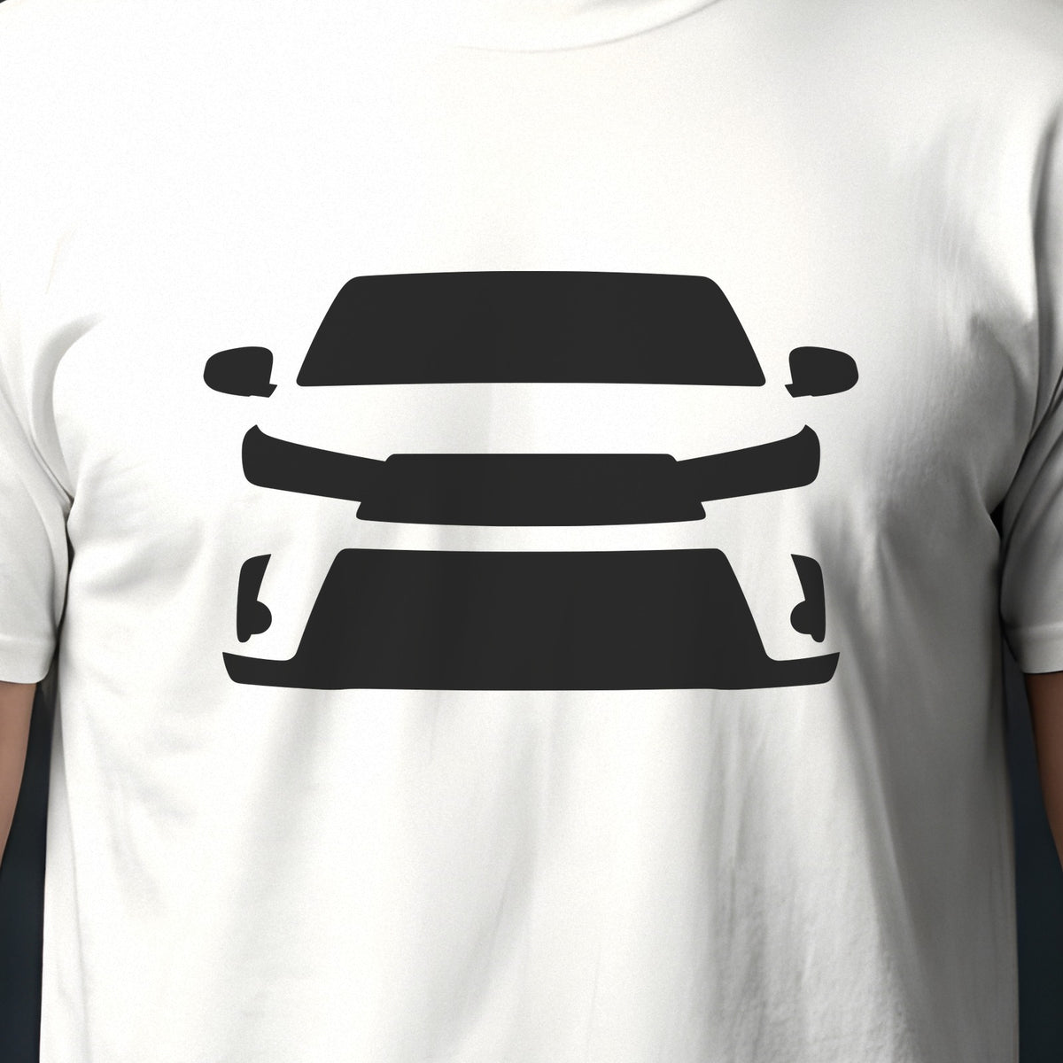 Toyota Highlander 2020-2026 front view silhouette print close-up