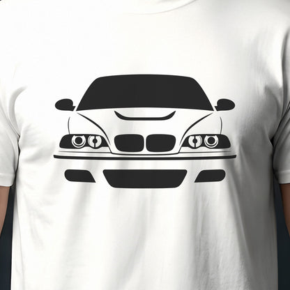 BMW M3 E46 2001-2006 front view silhouette print close-up