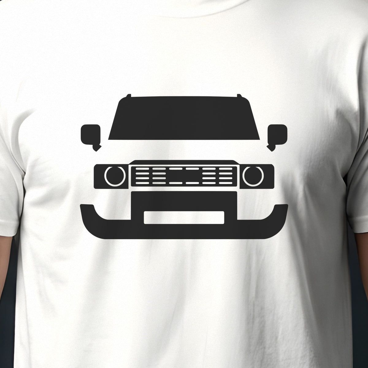 Toyota Land Cruiser 2024-2026 front view silhouette print close-up