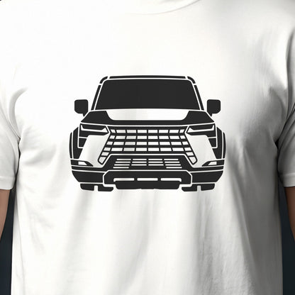Lexus GX 2024-2026 front view silhouette print close-up
