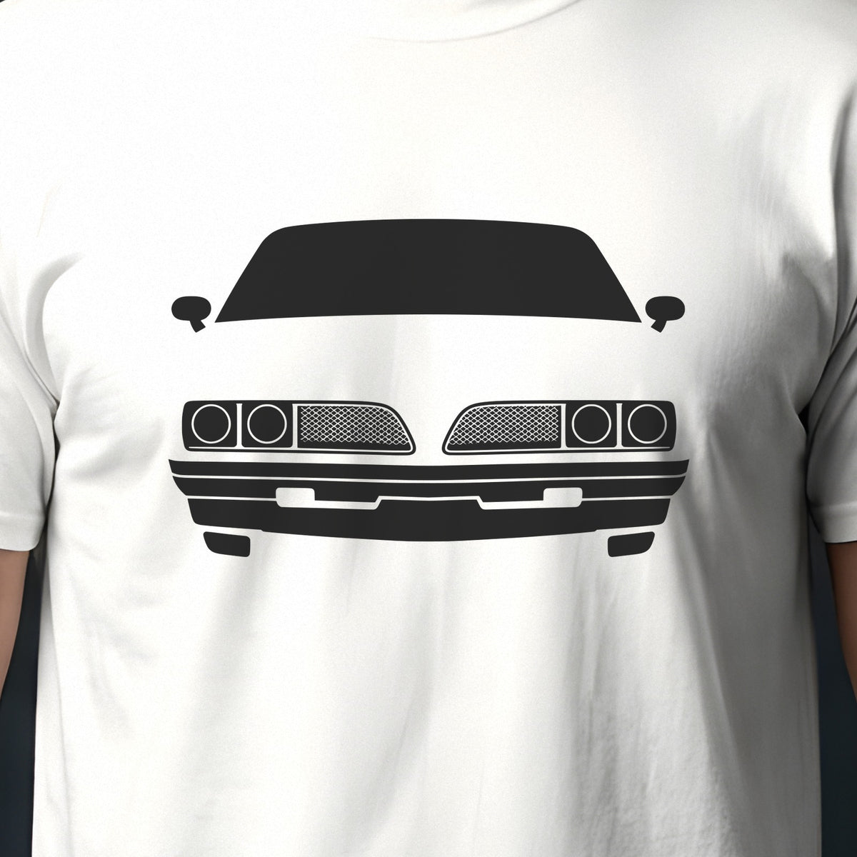 Pontiac Firebird Trans Am 1977-1978 front view silhouette print close-up