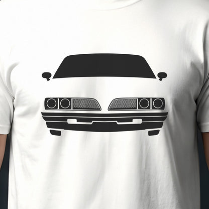 Pontiac Firebird Trans Am 1977-1978 front view silhouette print close-up