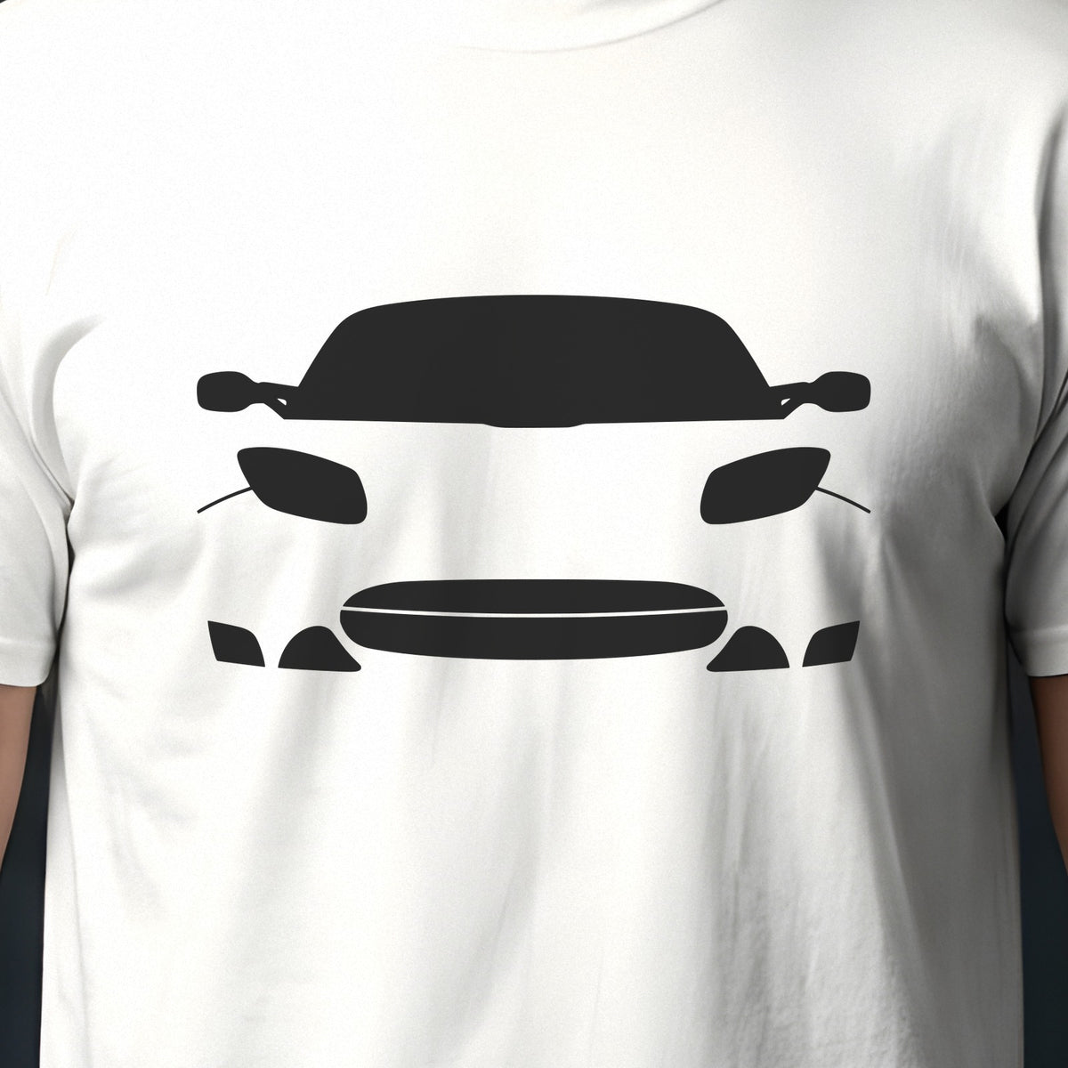 Tesla Roadster 2008-2012 front view silhouette print close-up
