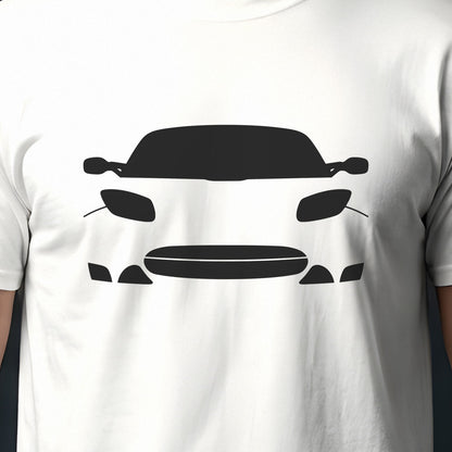 Tesla Roadster 2008-2012 front view silhouette print close-up