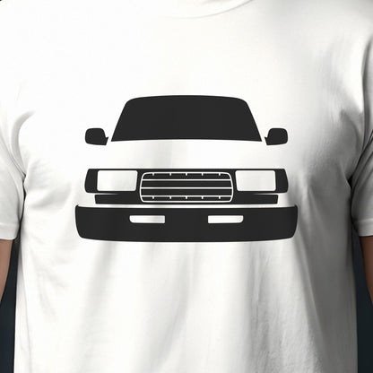 Toyota Land Cruiser 1991-1997 front view silhouette print close-up