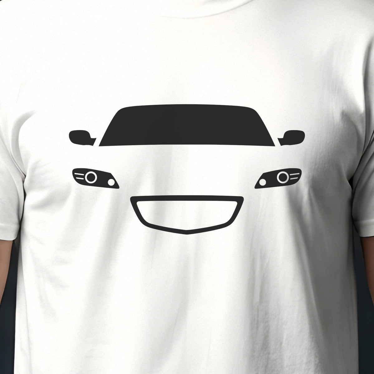 Mazda RX-8 2004-2011 front view silhouette print close-up