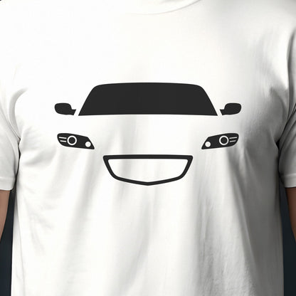 Mazda RX-8 2004-2011 front view silhouette print close-up