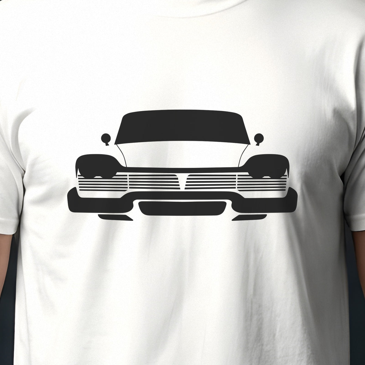 Plymouth Fury 1958 front view silhouette print close-up