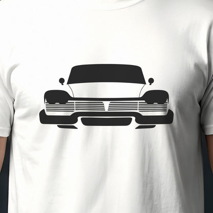 Plymouth Fury 1958 front view silhouette print close-up