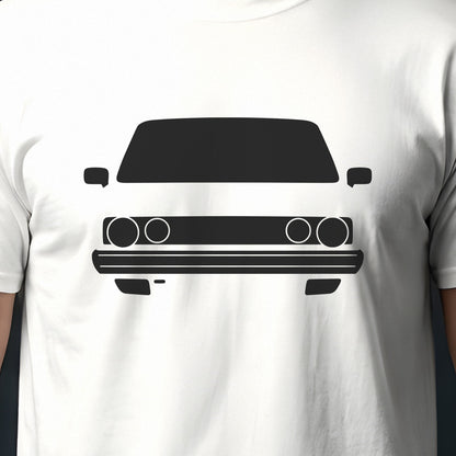 Volkswagen Golf GTI Mk1 1983-1984 front view silhouette print close-up
