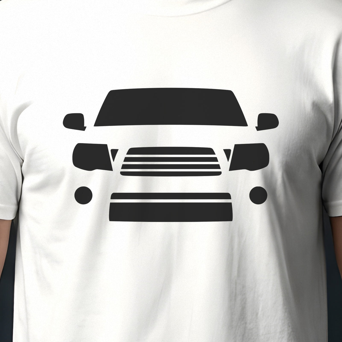 Toyota Tacoma 2005-2015 front view silhouette print close-up
