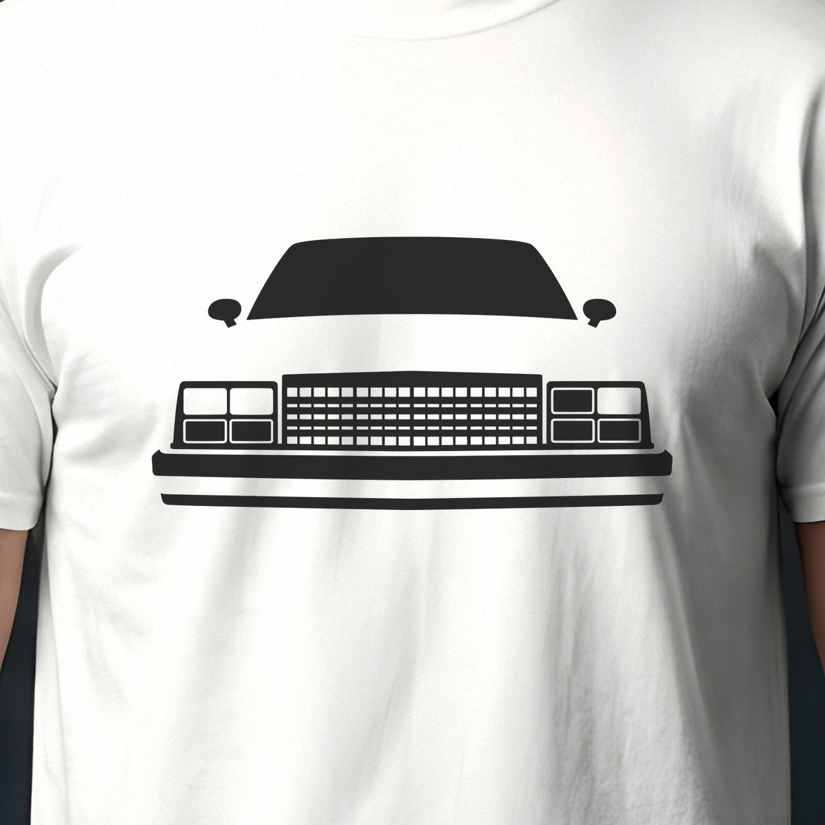 Chevrolet El Camino 1978-1987 front view silhouette print close-up