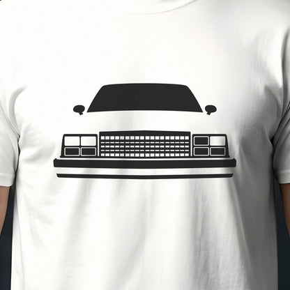 Chevrolet El Camino 1978-1987 front view silhouette print close-up