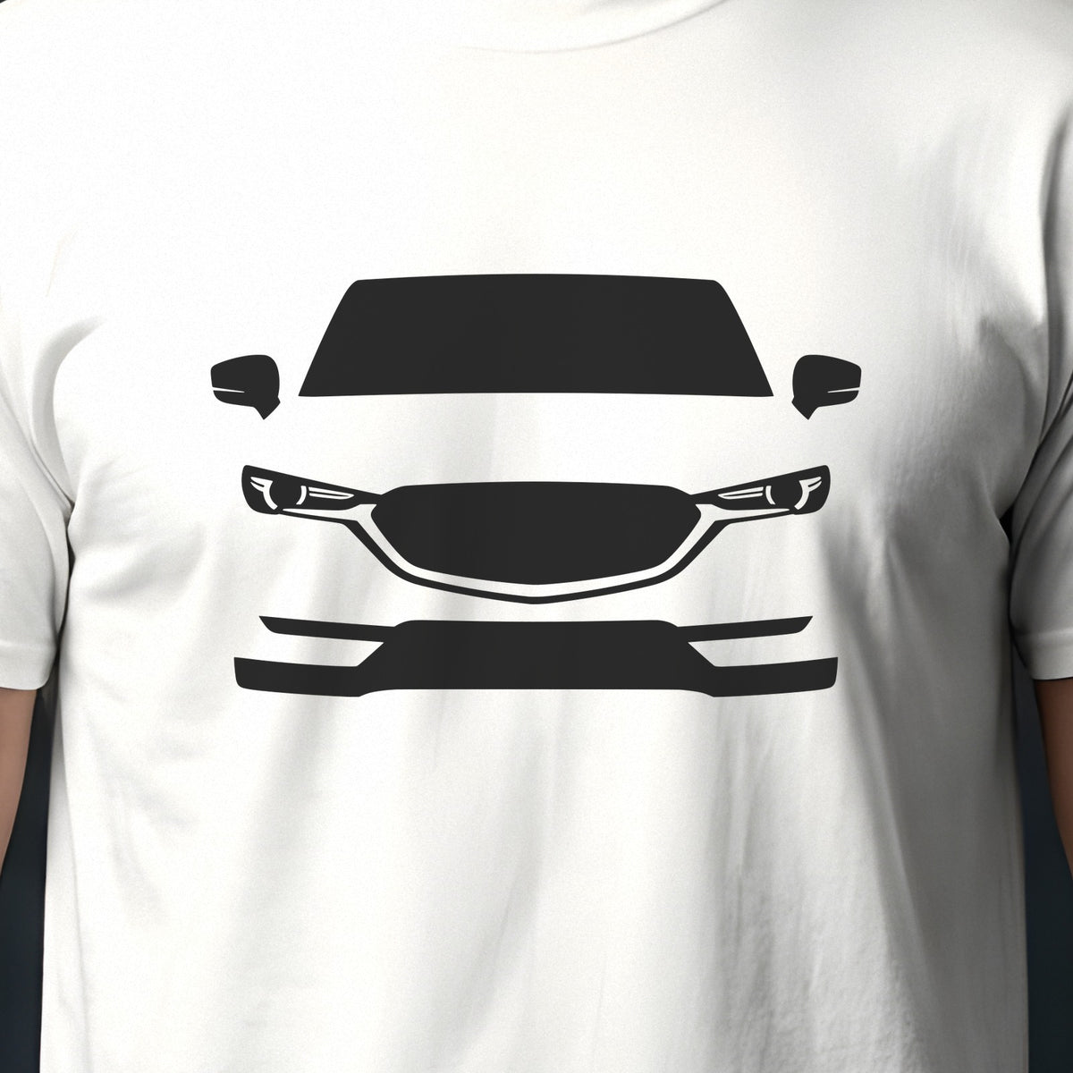 Mazda CX-5 2017-2026 front view silhouette print close-up