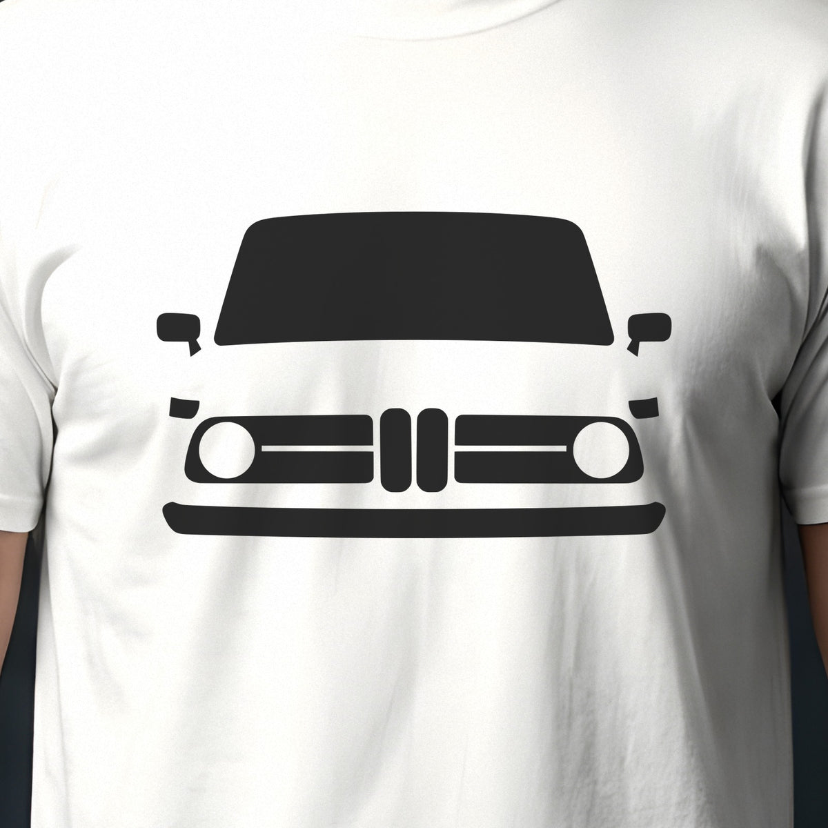 BMW 2002 1968-1976 front view silhouette print close-up