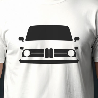 BMW 2002 1968-1976 front view silhouette print close-up