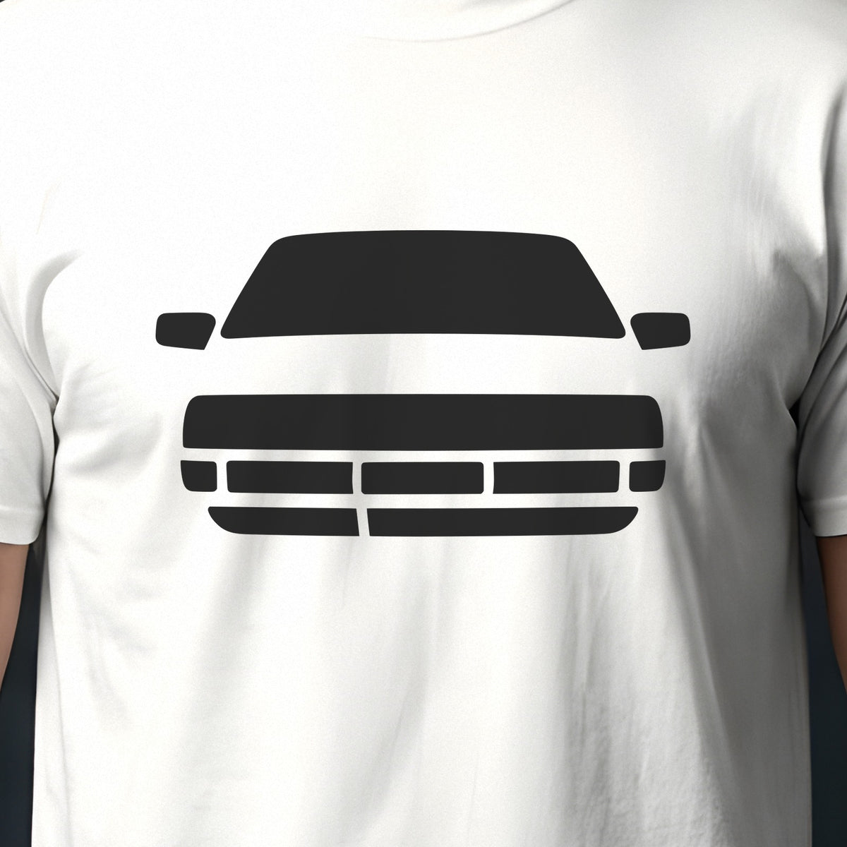 Audi Quattro 1980-1991 front view silhouette print close-up