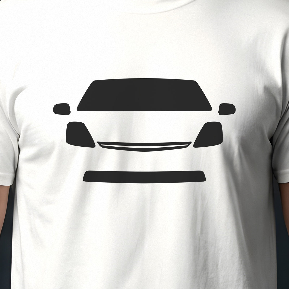 Toyota Prius 2004-2009 front view silhouette print close-up