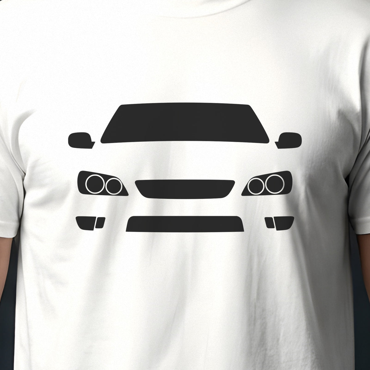 Lexus IS 300 2001-2005 front view silhouette print close-up