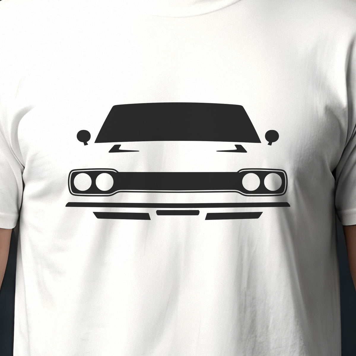 Plymouth Road Runner 1968-1970 front view silhouette print close-up