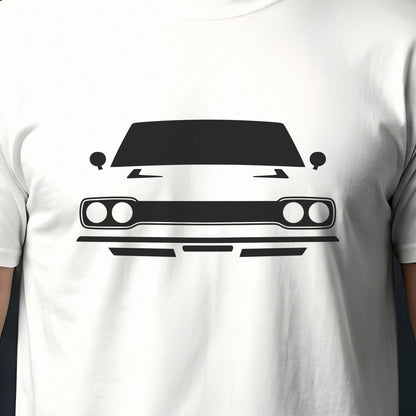Plymouth Road Runner 1968-1970 front view silhouette print close-up