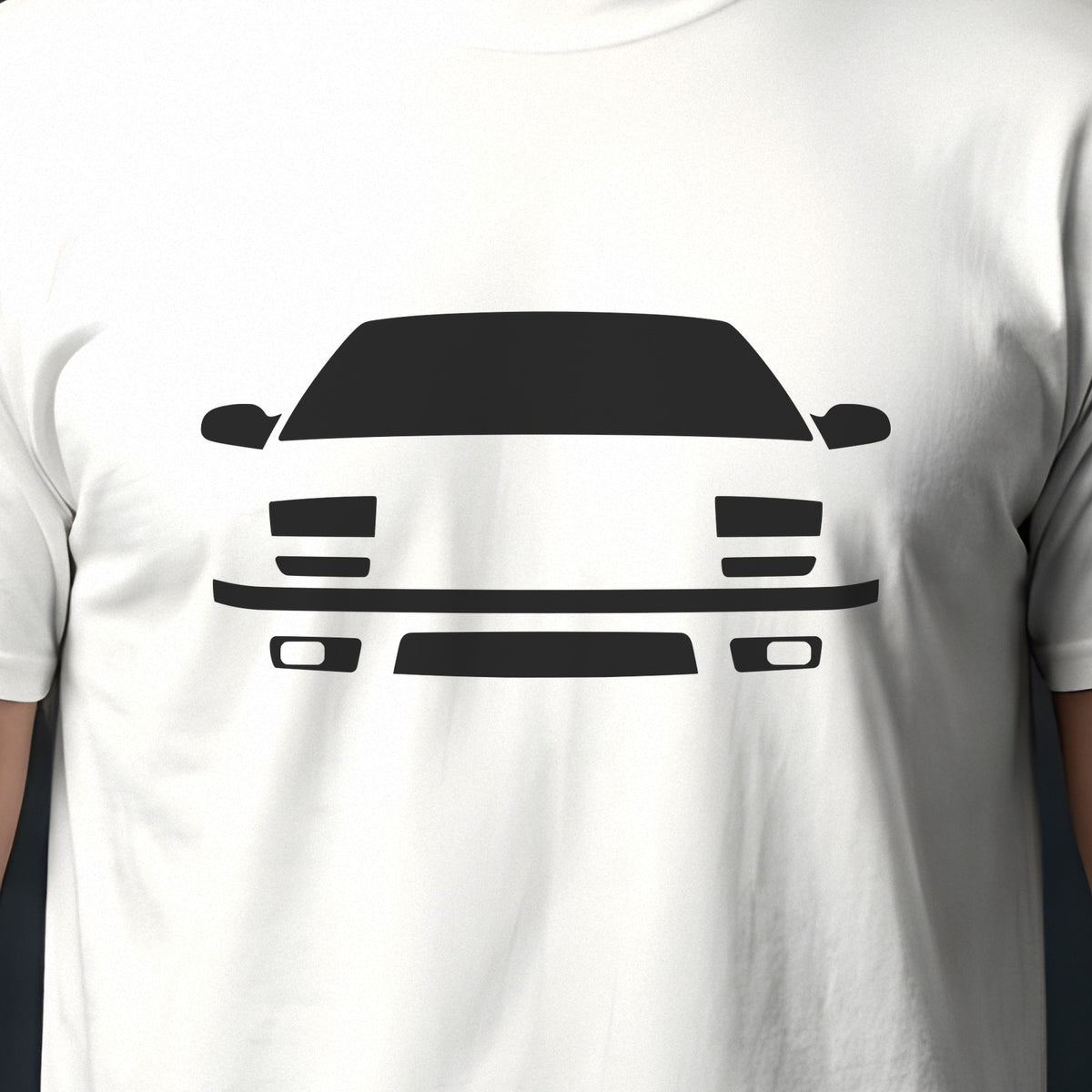 Mazda RX-7 FC 1986-1992 front view silhouette print close-up