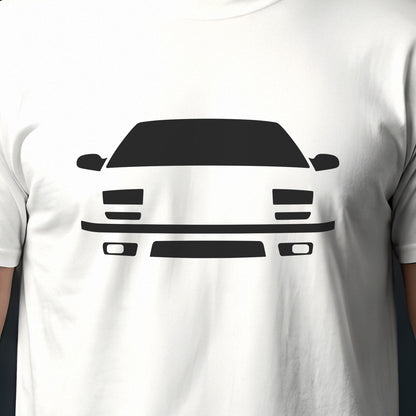 Mazda RX-7 FC 1986-1992 front view silhouette print close-up