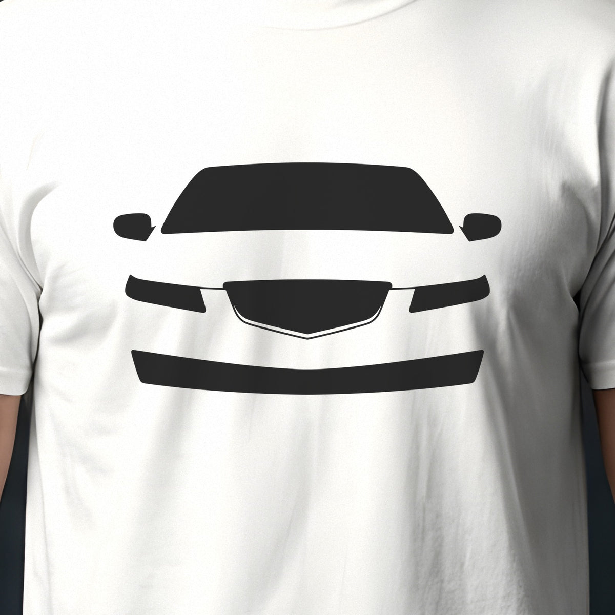 Acura TL 2004-2008 front view silhouette print close-up