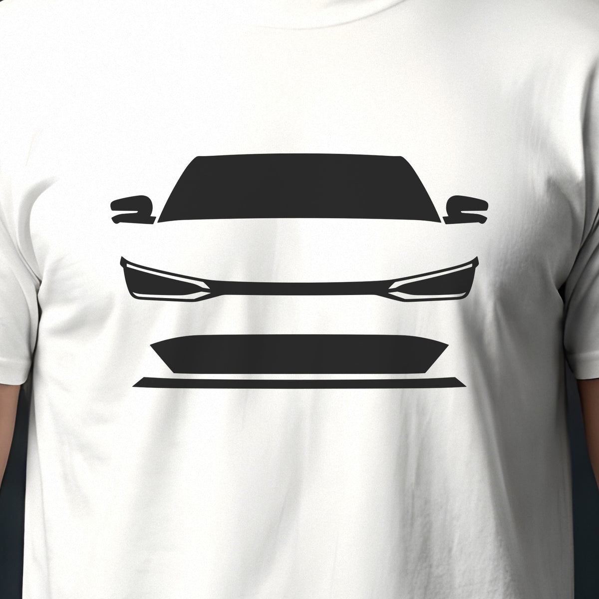 Kia EV6 2022-2026 front view silhouette print close-up